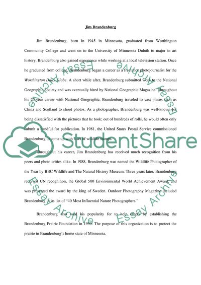 Jim Brandenburg Personality