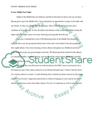 Analysis of Middle East Night