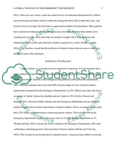 Lateral Violence in the Emergency Department