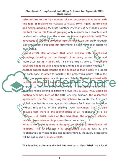 GroupBased Labelling Scheme for Dynamic XML Databases