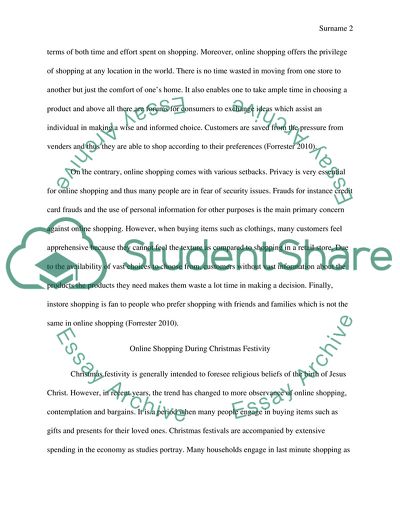 Online Shopping around Christmas Time