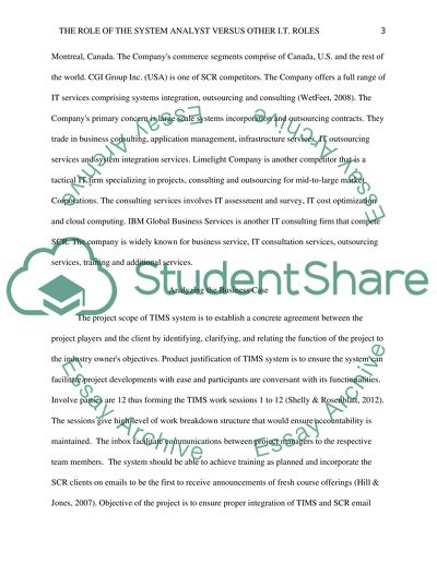Differentiate the role of the System Analyst versus other I.T. roles