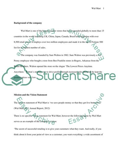 Walmart research paper