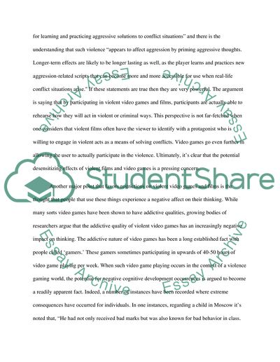 Should Films and Computer Games with Violence be Restricted