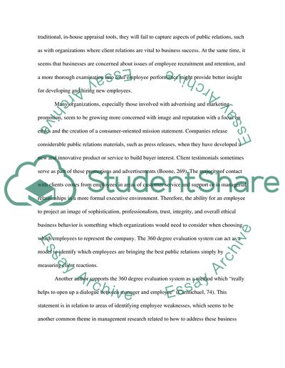 The 360 Degree Evaluation System