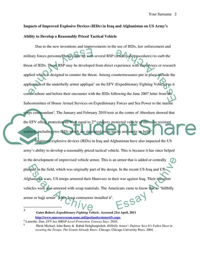 Has the Explosive Device Impacted US Ability to Develop a Reasonably Priced Tactical Vehicle