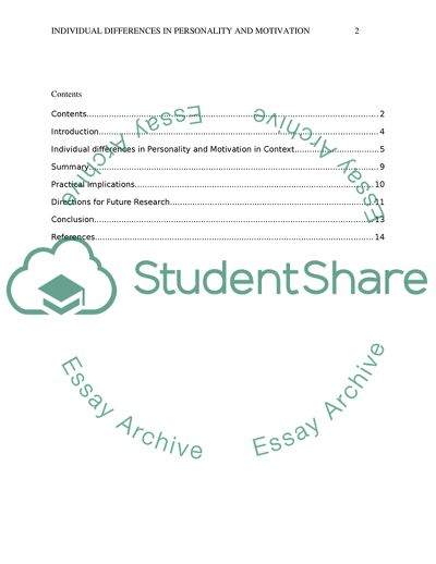 Individual differences in Personality and Motivation: Non-cognitive Determinants of Cognitive Performance