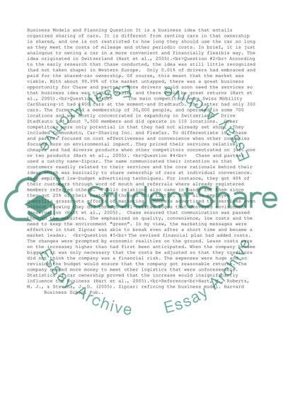 Business Models and Planning