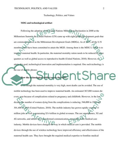 Technology, Politics and Values