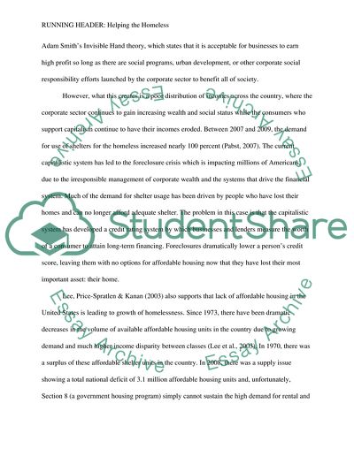 Helping the Homeless in the USA