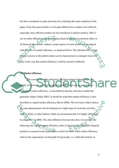 Capital Market Efficiency