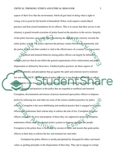 Ethics and Ethical Behavior