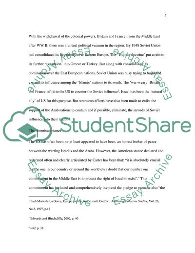 American and Soviet Policies towards Arab-Israeli Conflict and the Cold War