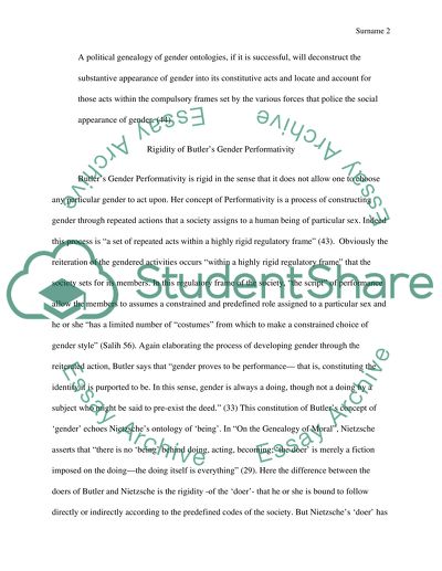 Gender Performativity