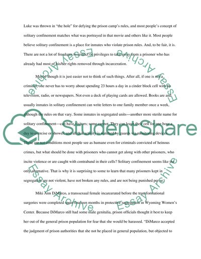 Long-Term Isolation in Prison