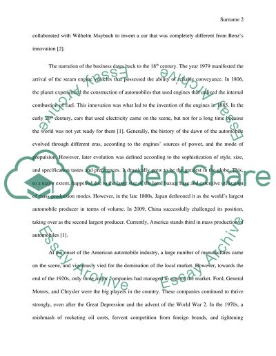 The Automobile Industry in the US in 1920s