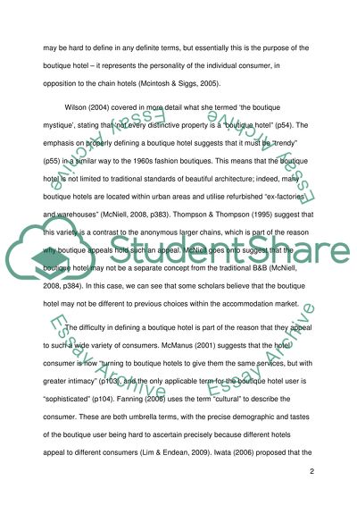 Boutique Hotels - A New Choice for the Consumer