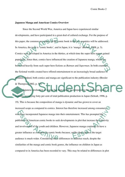 Comic Books in America and Japan