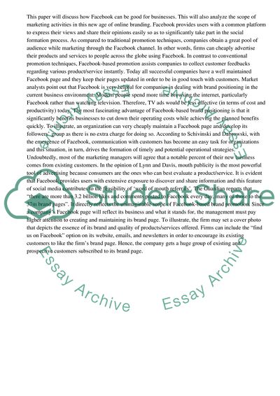 How Can Facebook Be Good for Business