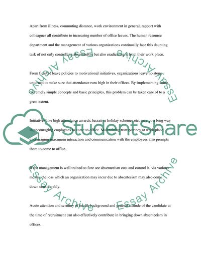 Qualitative research about absenteeism picture