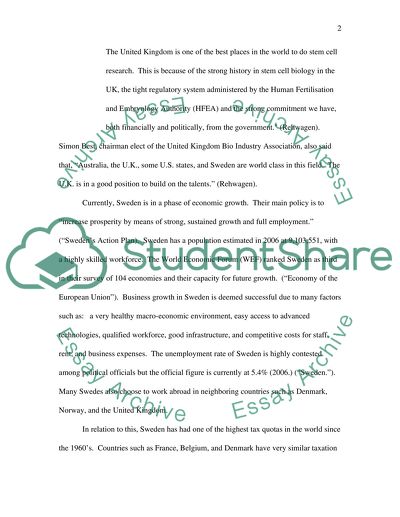 Similarities and Differences in Sweden and the United Kingdoms Regulatory Economic Structure
