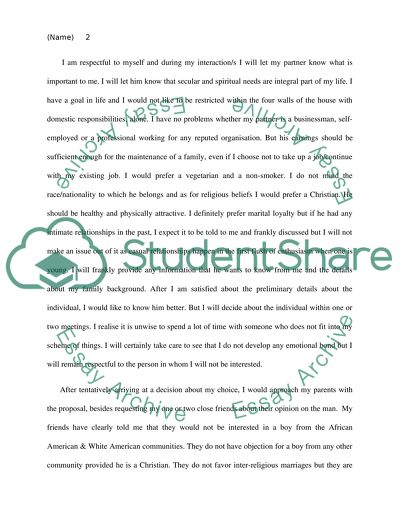 Selecting a Mate: Why Marriage Matters