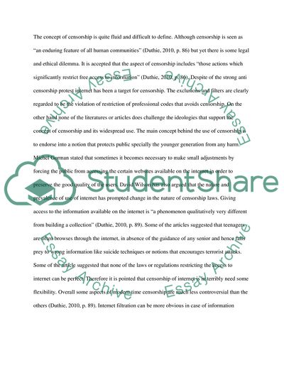 Censorship of the Internet