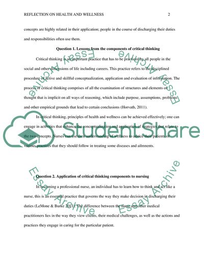 The Concept of Health and Wellness