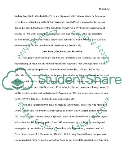 Why Peronism, and the Argentine Dirty War Are Relevant to History