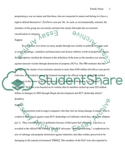 Eco-Terrorism in California