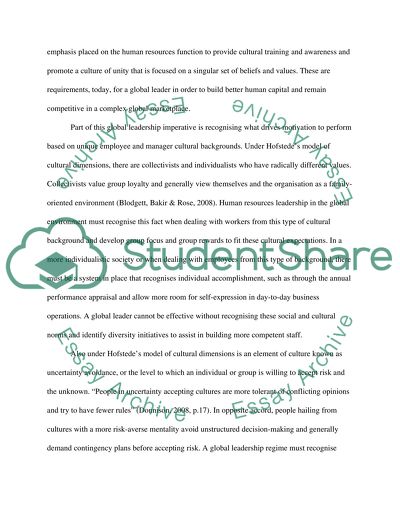 Global Leadership and Influence