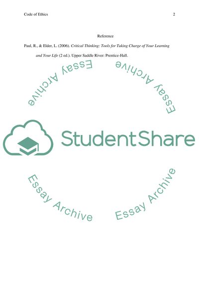 A Code of Ethics for Corporate Code of Ethics