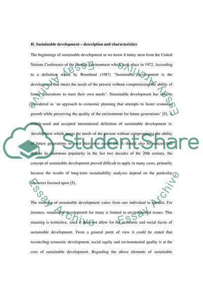 The Impact of Sustainable Development Is Negligible