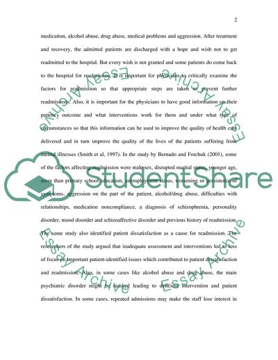 Patient Satisfaction and Readmission to Hospital