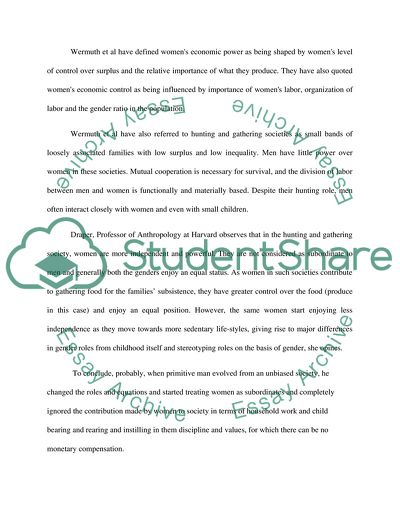 Women in Hunting and Gathering Period