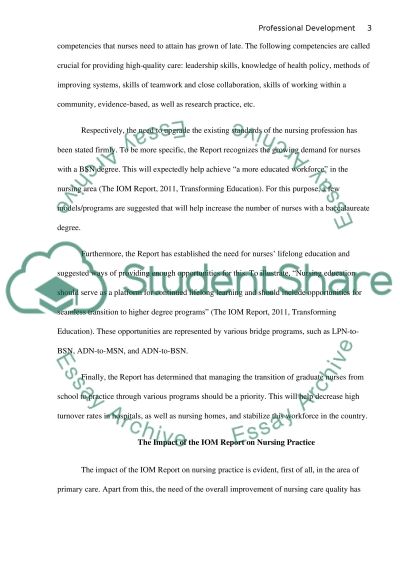 professional development of nursing professionals essay professional development of nursing professionals essay