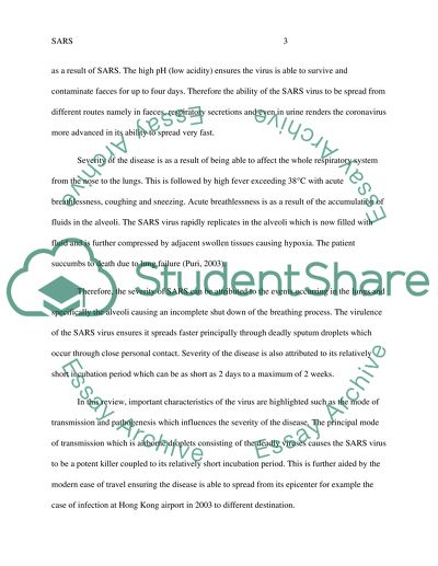 Severe Acute Respiratory Syndrome