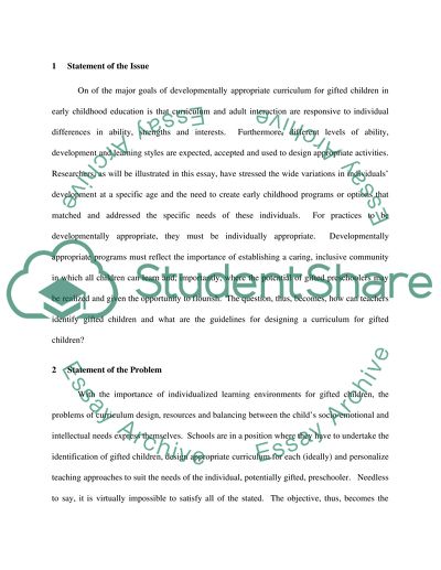 Curriculum Development and Teaching Strategies for Gifted Learners