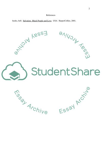 Salvation: Black People and Love By: Bell Hooks; Chapters 6,9: Mama Love; Heterosexual Love