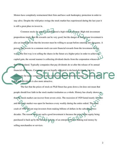 The stock market: a place to invest