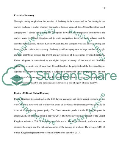 The Position of Burberry in the Market