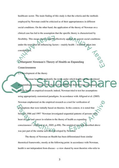 Margaret Newmans Theory of Health as Expanding Consciousness