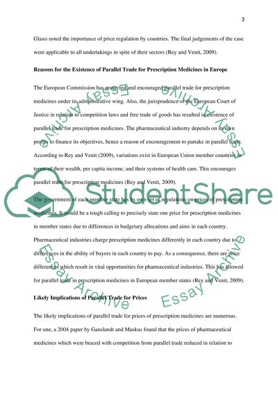 Glaxo Dual Pricing case