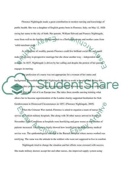 Florence Nightingale and Public Health