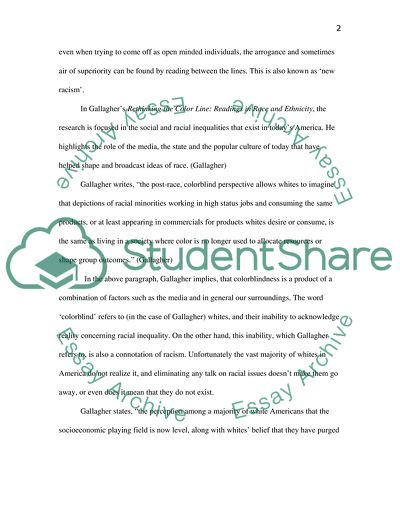 Colorblindness and the New Racism