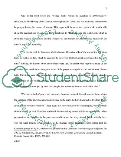 Eusebius and the History of the Church