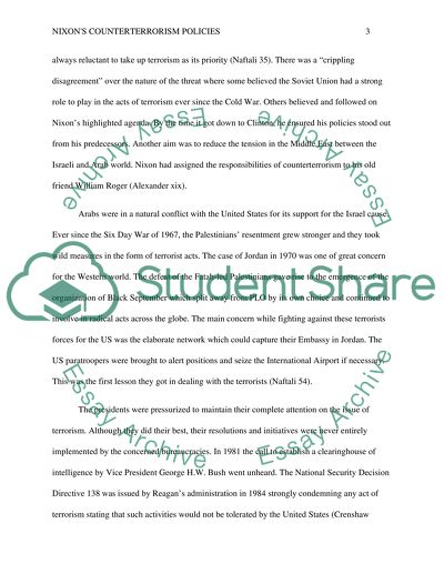 Nixons Counterterrorism Policies