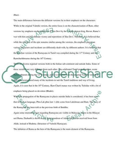 The Ramayana Book Report/Review