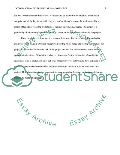 INTRODUCTION TO FINANCIAL MANAGEMENT-unit 3, question # 2