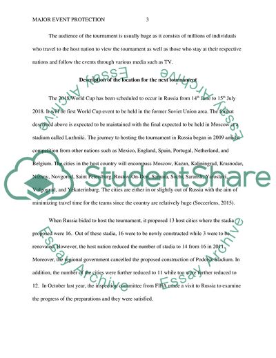 Major Event Protection - FIFA World Cup